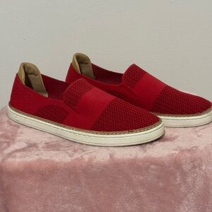UGG Women's Red Slip-On Sneakers, Size 9